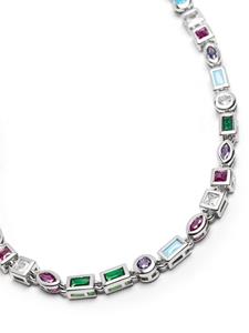 Nialaya Jewelry Mosaic Tennis pendant necklace - Zilver