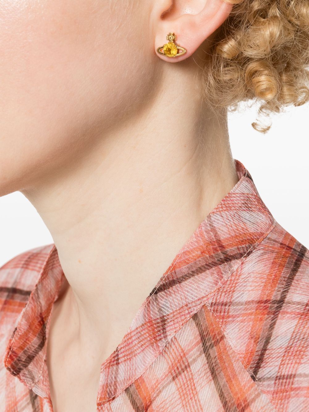 Vivienne Westwood Reina Orb-plaque earrings - Goud
