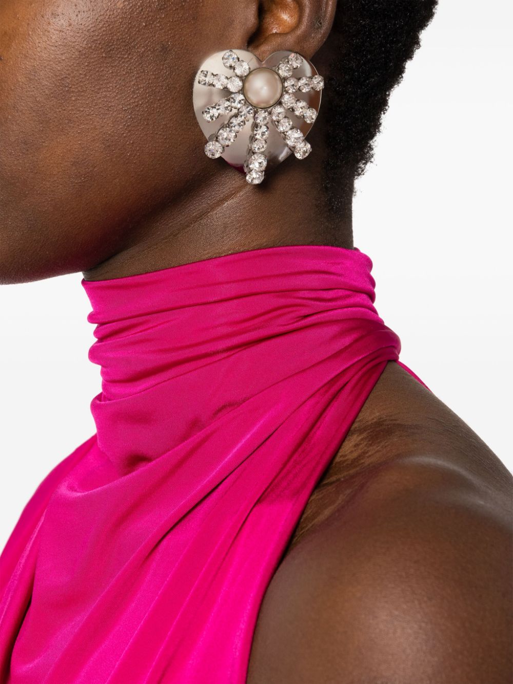 Alessandra Rich crystal-embellished earrings - Zilver