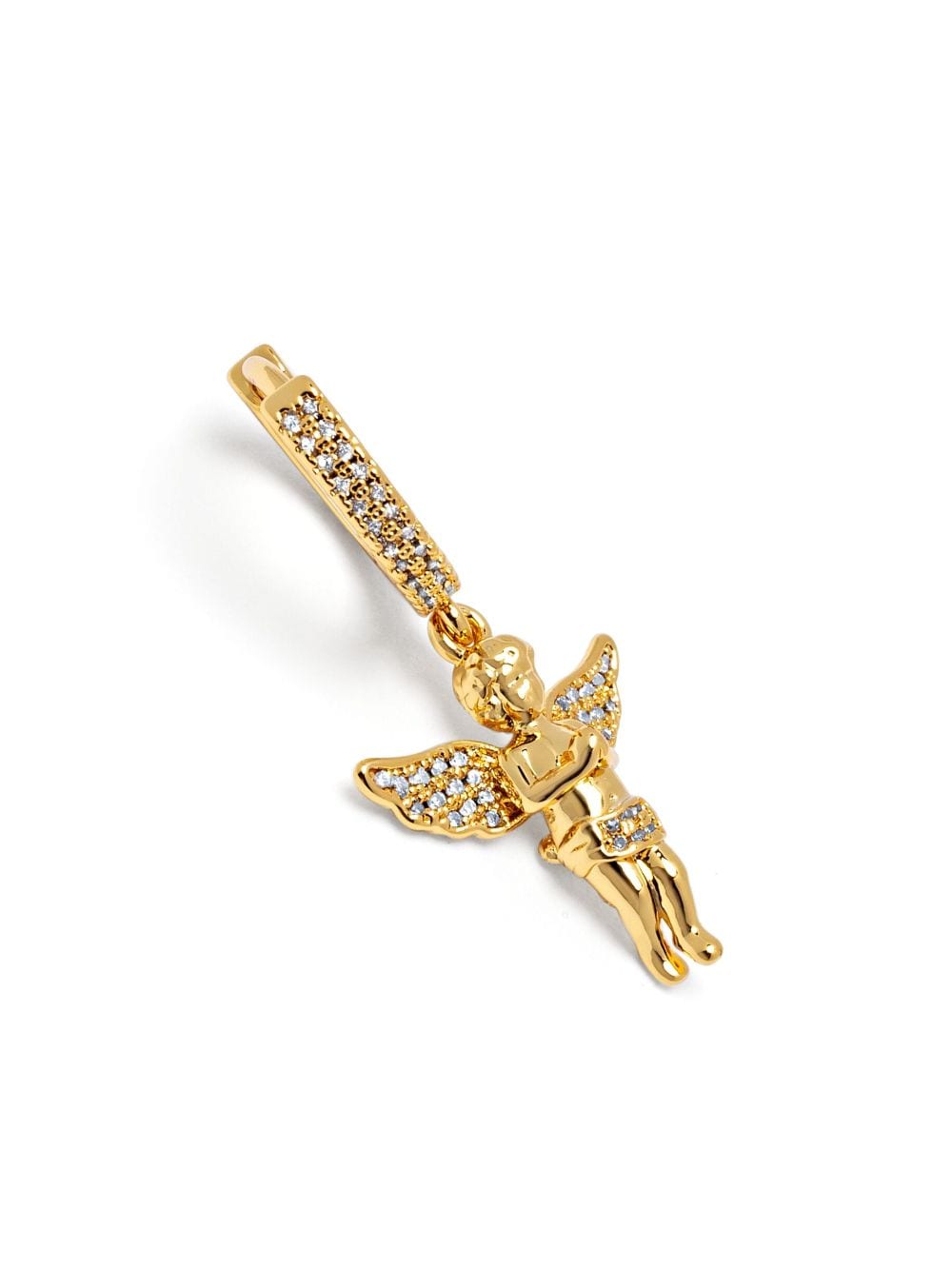 Nialaya Jewelry gold plated Angel huggie earrings - Goud