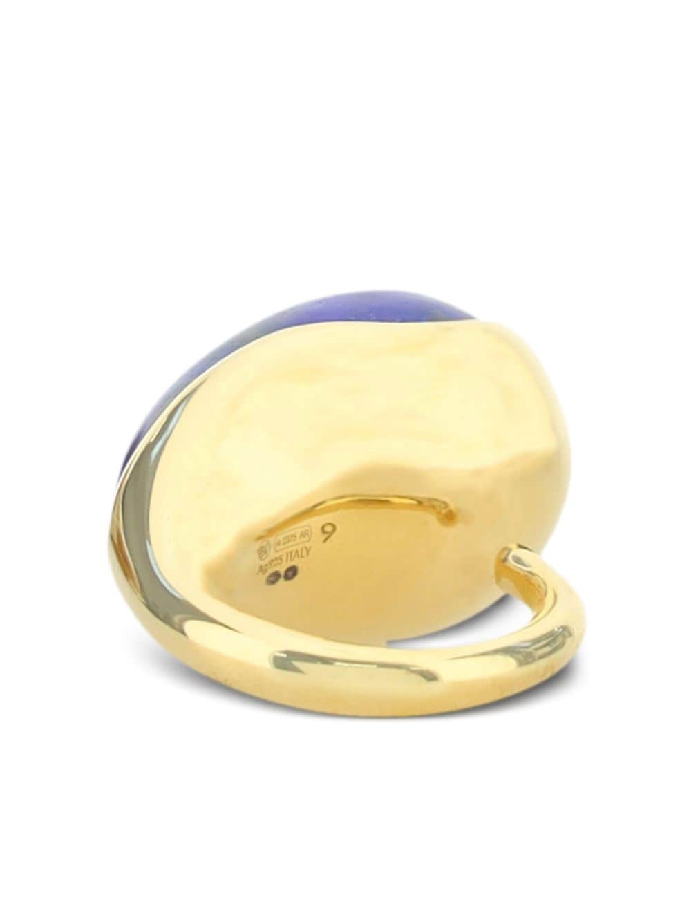 Bottega Veneta 18kt gold-plated lapis ring - Goud