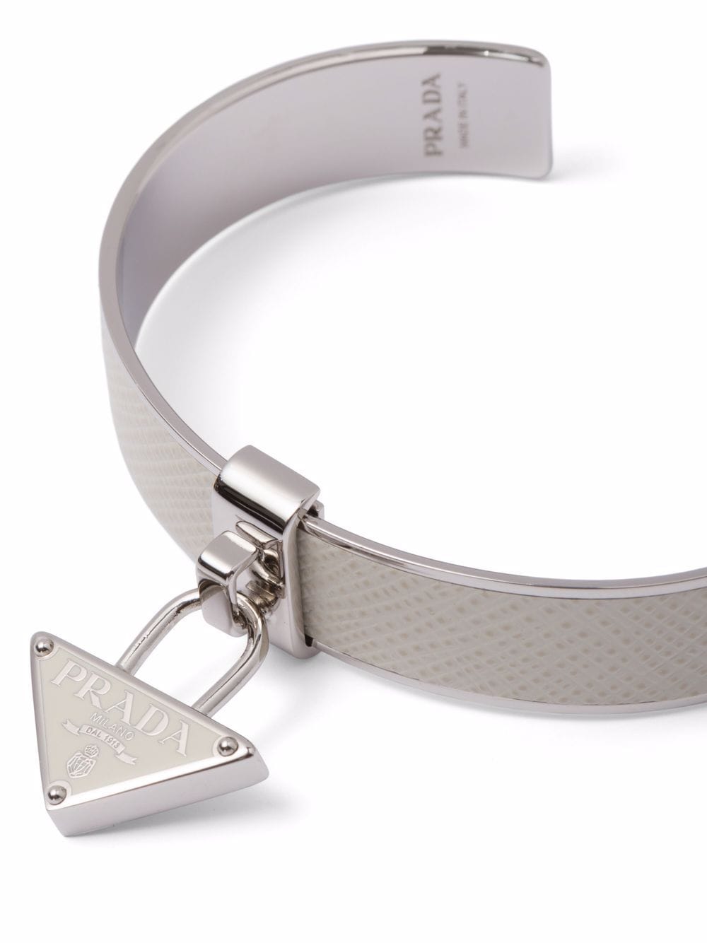 Prada Armband met logo - Zilver