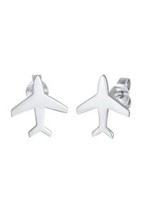 Elli Dames oorstekers vliegtuig symbool vakantie in 925 sterling zilver