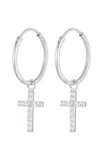 Elli Dames Creools kruis hanger geloof in 925 sterling zilver