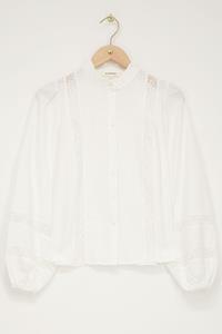 My jewellery Witte blouse met kanten tapes