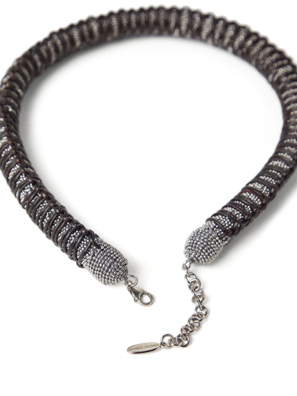 Brunello Cucinelli Monili bead-embellished choker necklace - Zilver