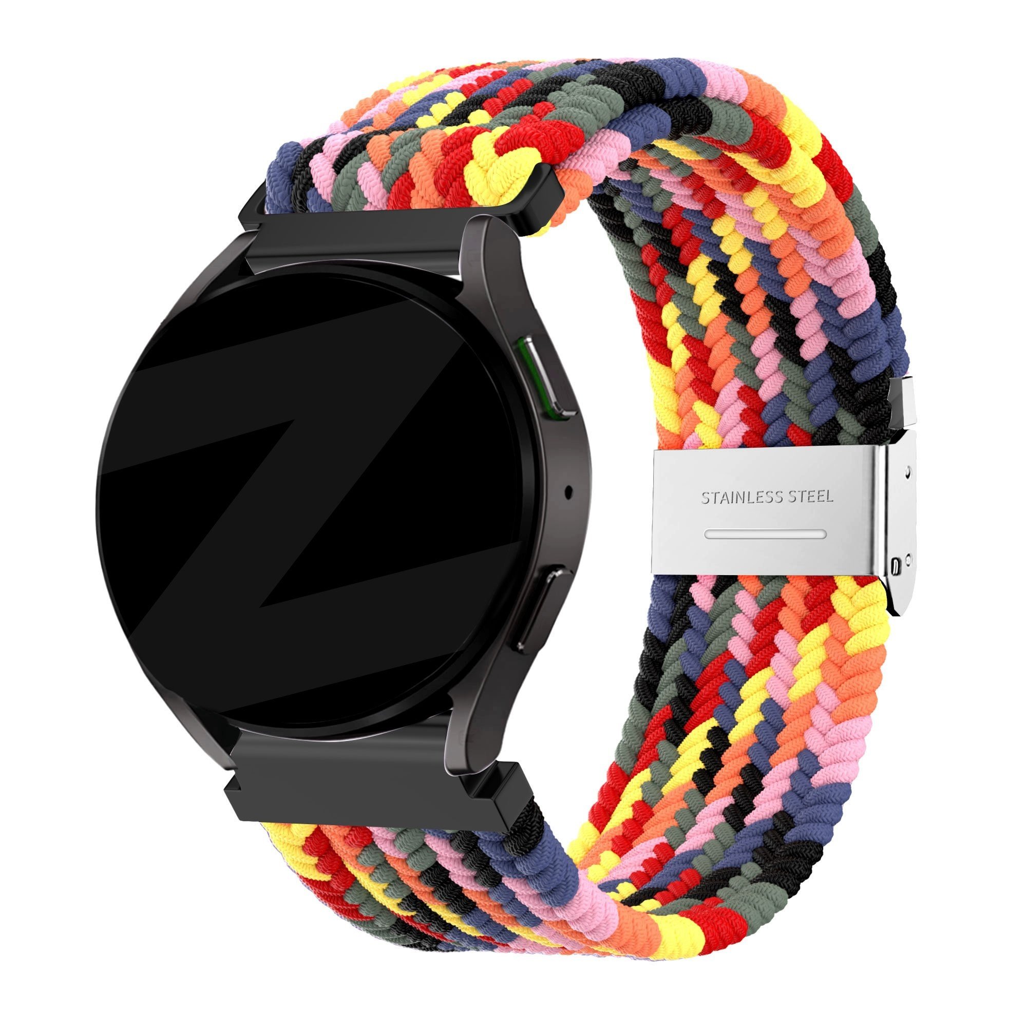 Bandz Huawei Watch GT 3 42mm gevlochten nylon band (kleurrijk)