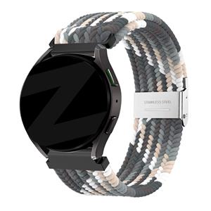 Bandz Samsung Galaxy Watch 3 41mm gevlochten nylon band (zwart mix)