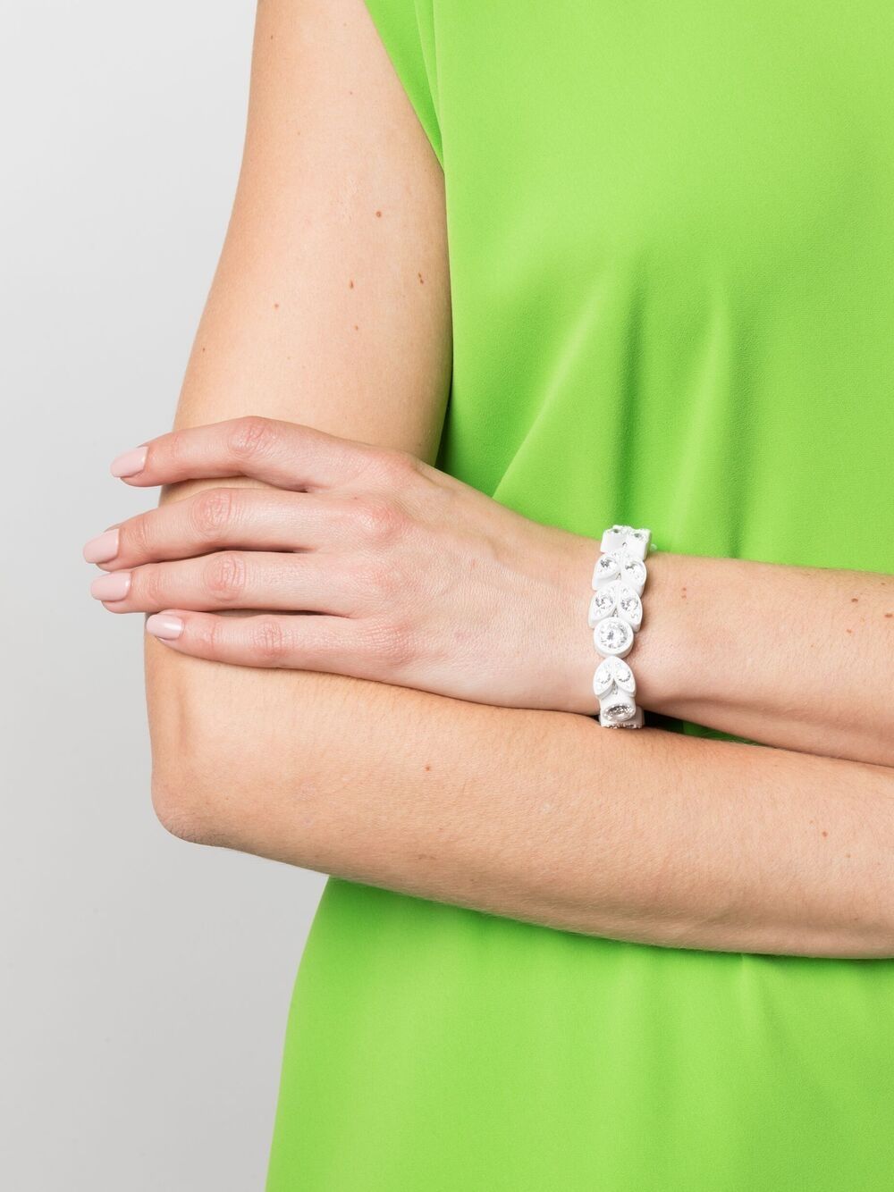 Bottega Veneta Armband verfraaid met kristallen - Wit