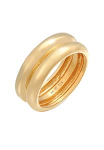 Elli Premium Partnerring Bandring Double Unisex 925 Ring rhodiniert