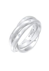 Elli PREMIUM Dames Basis Trio Wikkel met Topaas Edelsteen in 925 Sterling Zilver