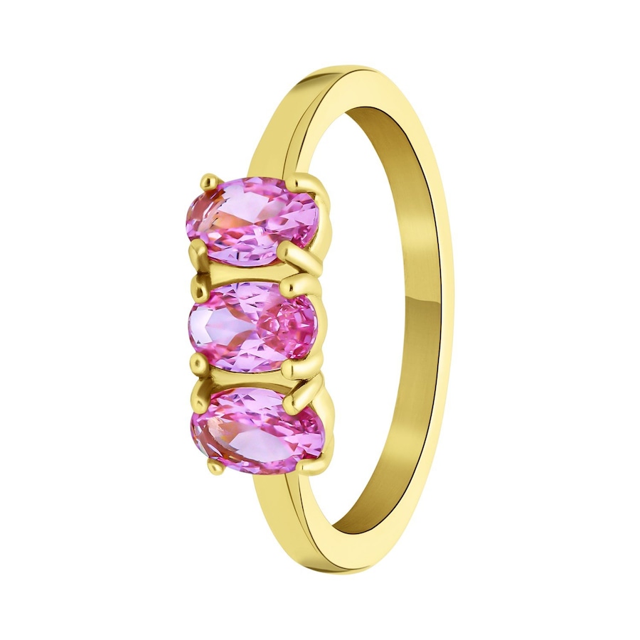 Lucardi Ring Staal - goudkleurig