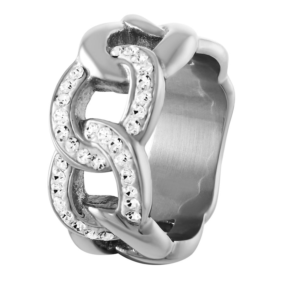 Lucardi Ring Staal - zilverkleurig