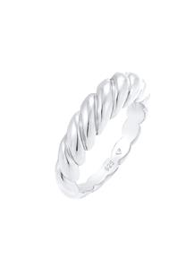 Elli Dames Band Ring Twisted Basic Trend Chunky Blogger in 925 Sterling Zilver