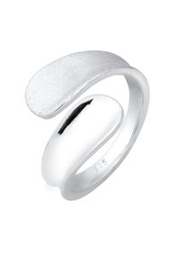 Elli Dames Basic Open Trend Ring in 925 Sterling Zilver Zilver