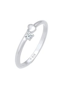 Elli DIAMONDS Diamant (0.03 ct.) Herz Symbol 925 Sterling Silber