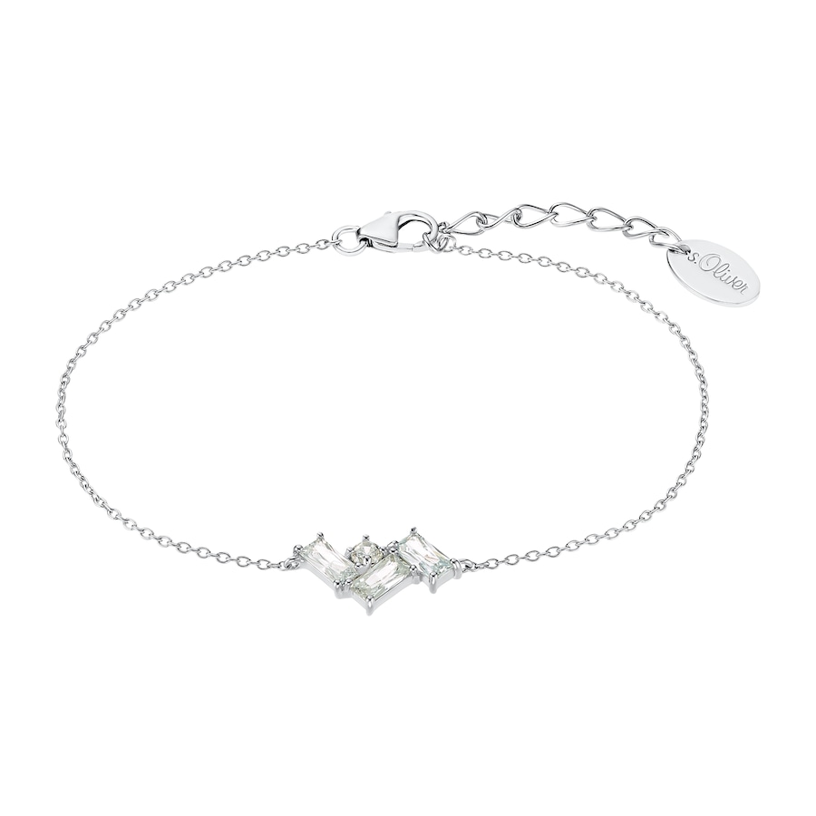S.Oliver Armband voor dames, 925 sterling zilver, zirkonia (synth.)