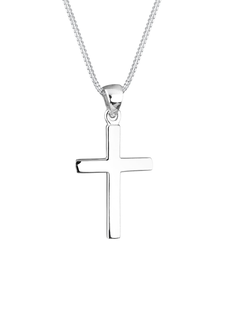 Elli Kette mit Anhänger Kreuz Symbol Religion 925 Silber, Kreuz