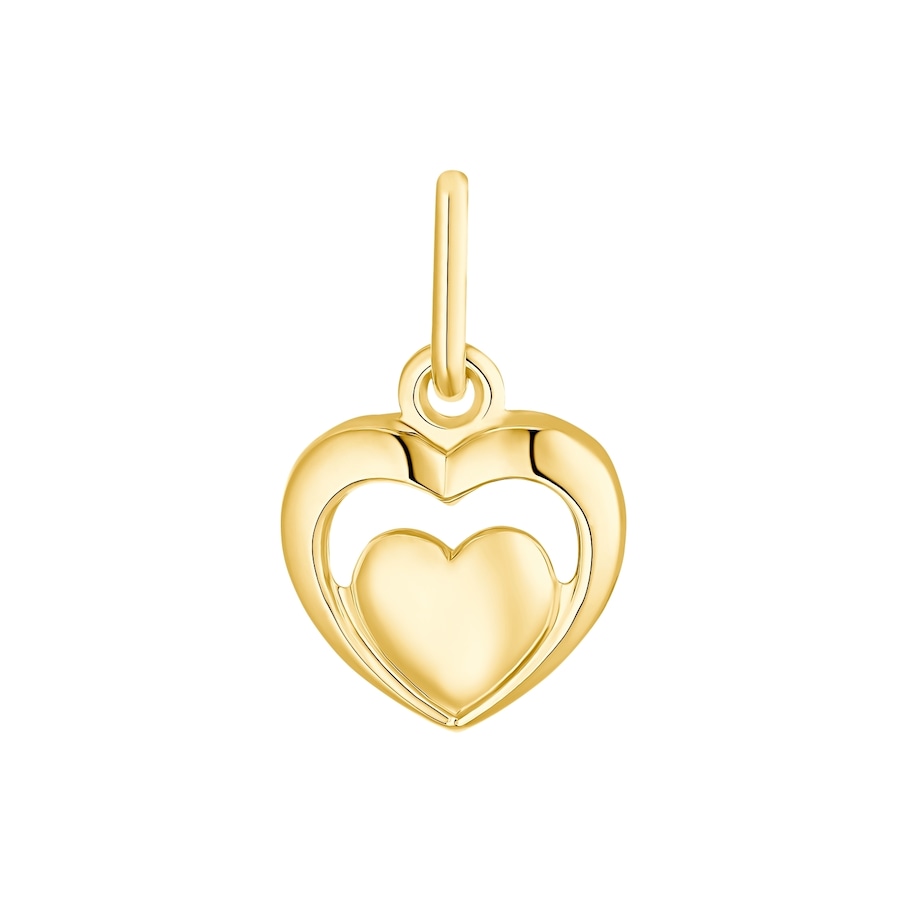 Amor Motief tag voor dames en heren, unisex, goud 375 | hart