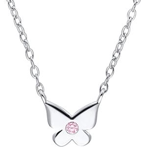 Prinzessin Lillifee Ketting met hanger voor meisjes, 925 Sterling zilver, zirkonia synth. | vlinder