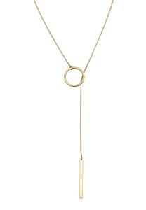 Elli Dames Y-ketting Cirkel Staaf Geo in 925 sterling zilver