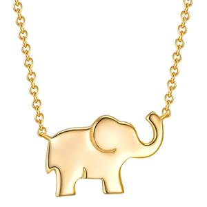 Rafaela Donata Silberkette Elefant gelbgold, aus Sterling Silber