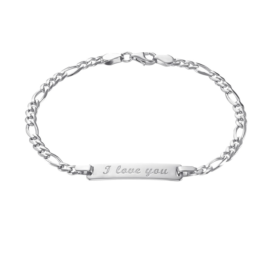 Amor ID armband voor mannen en vrouwen, unisex, 925 Sterling zilver