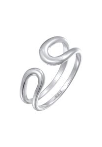 Elli PREMIUM Elli PREMIUM Ring Dames Open Geo Modern Verstelbaar in 925 sterling zilver Zilver