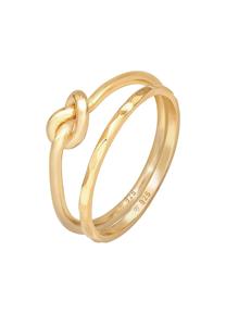 Elli Dames Duo Knot Trend Basic Minimal in 925 Sterling Zilver Verguld