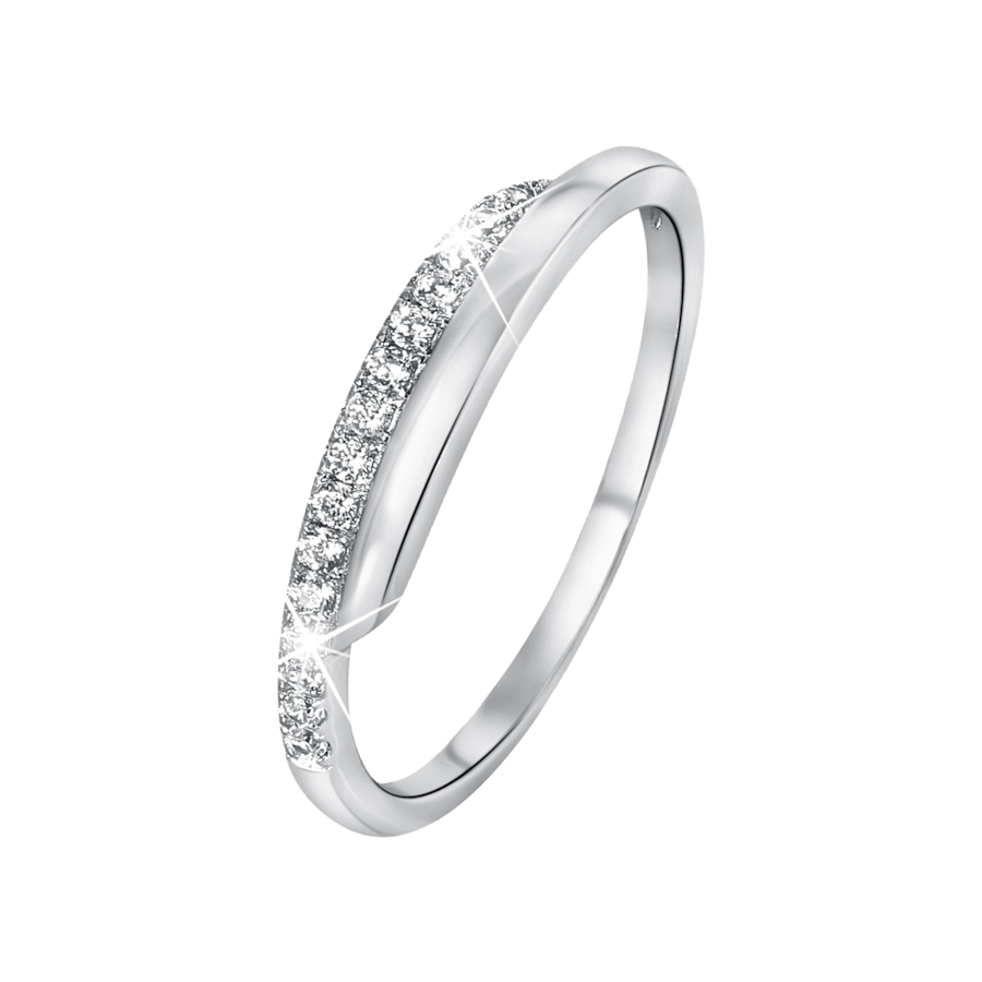 Lucardi Ring Zilver - zilverkleurig