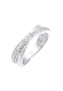 Elli Dames wikkelring met kristallen in 925 Sterling Zilver