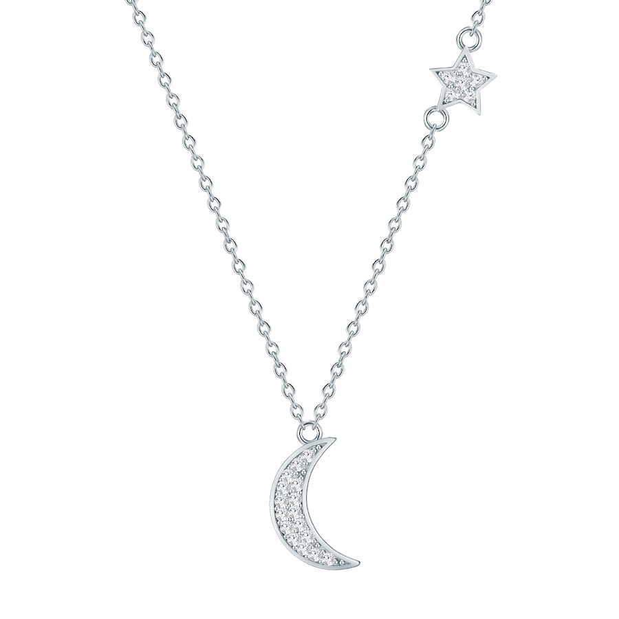 Rafaela Donata Silberkette Mond, Stern silber, aus Sterling Silber