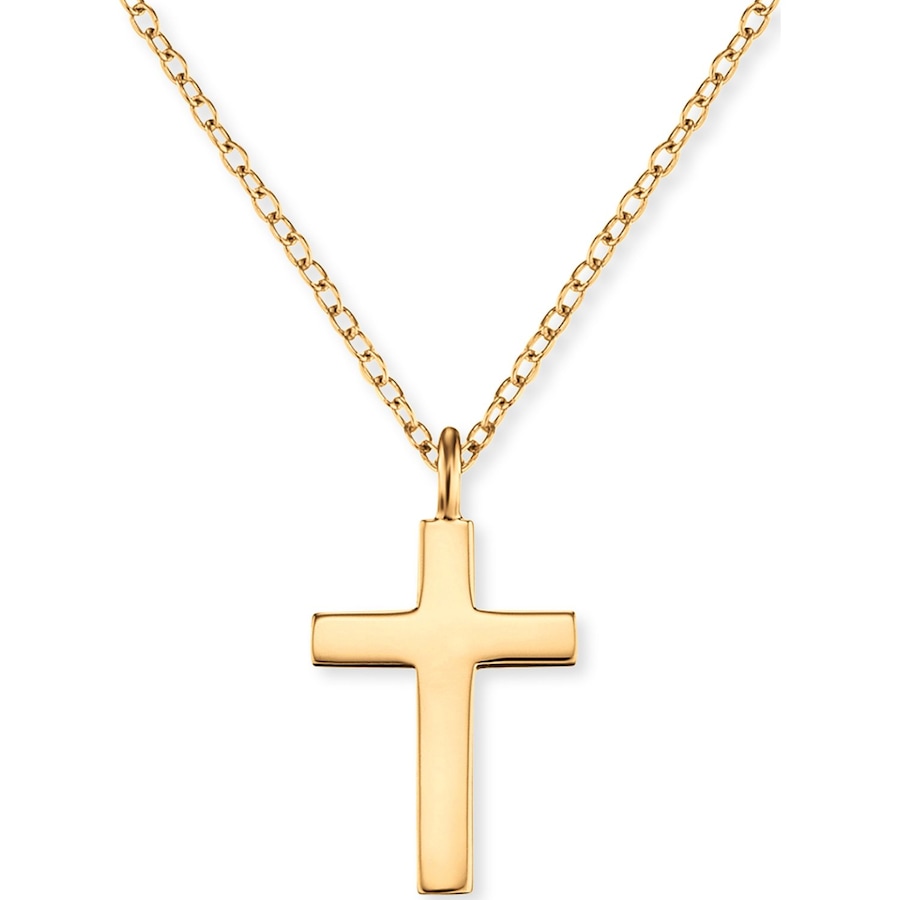 Engelsrufer Kreuzanhänger Engelsrufer Halskette Silber ERN-LILCROSS-G Kreuz Gold plattiert (1-tlg)