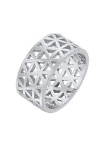 Elli Fingerring Bandring Lebensblume Blume 925 Silber, Ornament