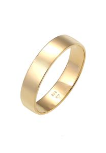 Elli PREMIUM Dames Band Basis Verloving Bruiloft Paar in 585 Geel Goud Goud