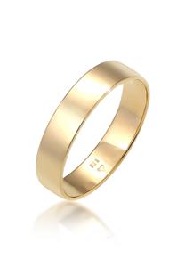 Elli PREMIUM Dames Band Basis Verloving Bruiloft Paar in 585 Geel Goud Goud