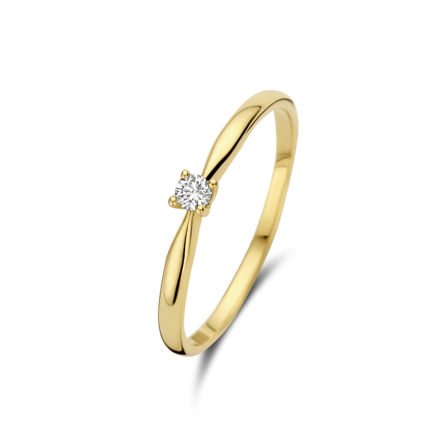 Isabel Bernard De la Paix Céline 14 karaat gouden ring | diamant 0.05 ct | - Goud