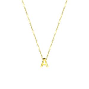 Lucardi 9 karaat ketting met letter hanger - w