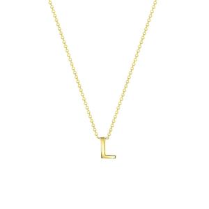 Lucardi 9 karaat ketting met letter hanger - w