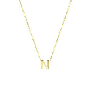 Lucardi 9 karaat ketting met letter hanger - w