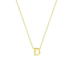 Lucardi 9 karaat ketting met letter hanger - w