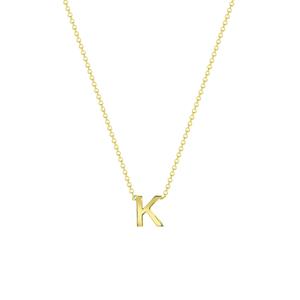 Lucardi 9 karaat ketting met letter hanger - w