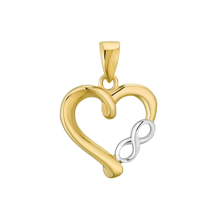Amor Motief tag voor dames, 375 gouden | hart