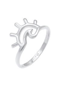 Elli Fingerring Sonnenaufgang Wellen Motiv Sommer 925 Silber, Sonne