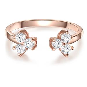 Glanzstücke München Zilveren ring Sterling zilver Zirkonia in Roségoud