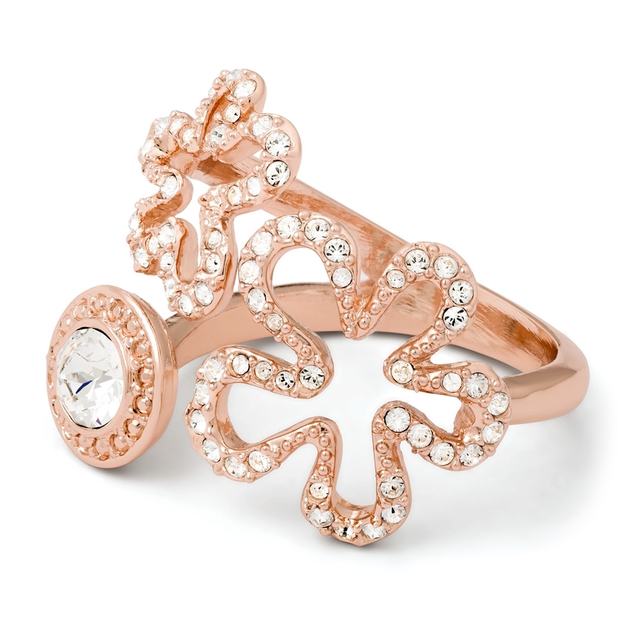 Pippa&Jean Mode-ring Bloesem Messing Embellished with Swarovski crystals in Roségoud