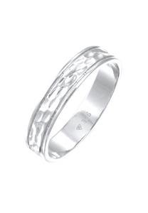 Elli PREMIUM Ring Dames Band Paar Partner Huwelijk Gestructureerd in 925 sterling zilver