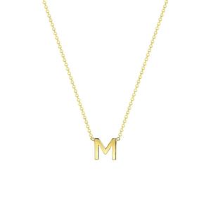 Lucardi 9 karaat ketting met letter hanger - w