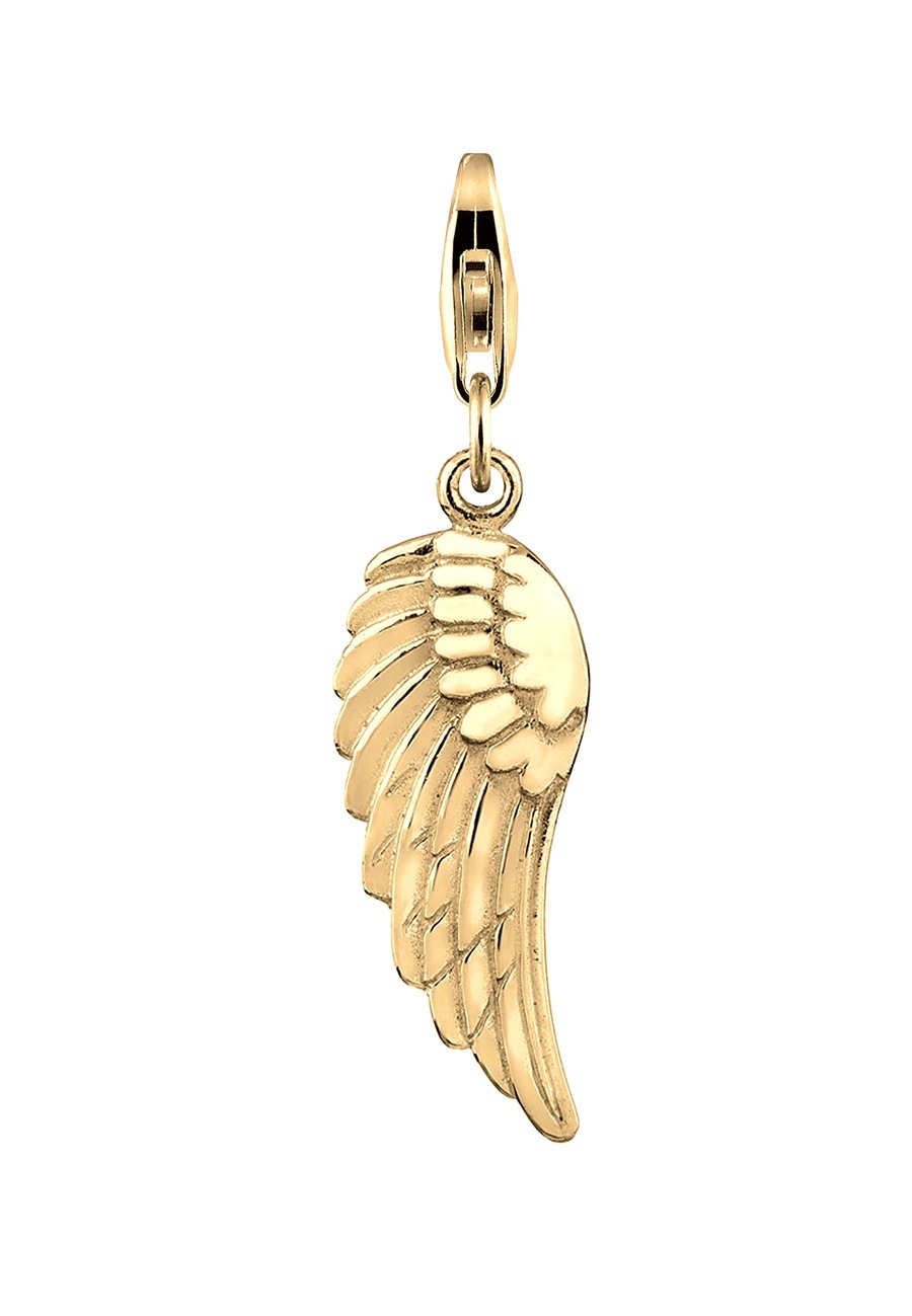 Nenalina Charm-Einhänger Anhänger Flügel Engel Glücksbringer 925 Silber