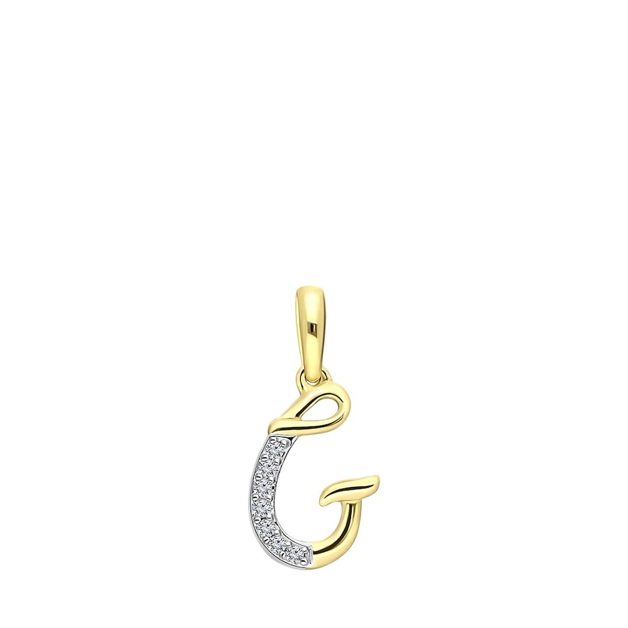 Lucardi Hangers 'Alfabet G' 14 Karaat Goud - goudkleurig